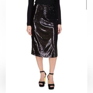 Michael Kors all over sequined A-Line Skirt - black - size XS